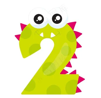创意阿拉伯数字可爱卡通矢量素材图片