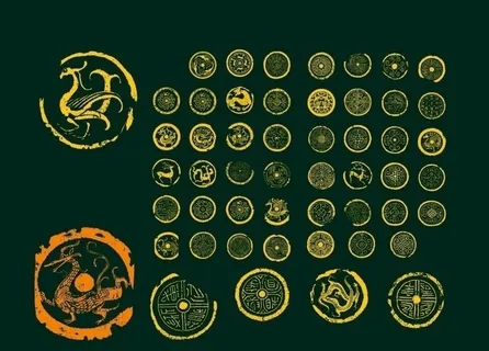 中国古典传统瓦当图案图片 中国古典传统瓦当图案图片