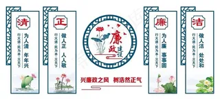 廉政文化墙图片
