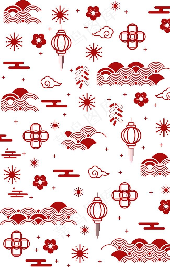 中国风春节新年元素png素材图片