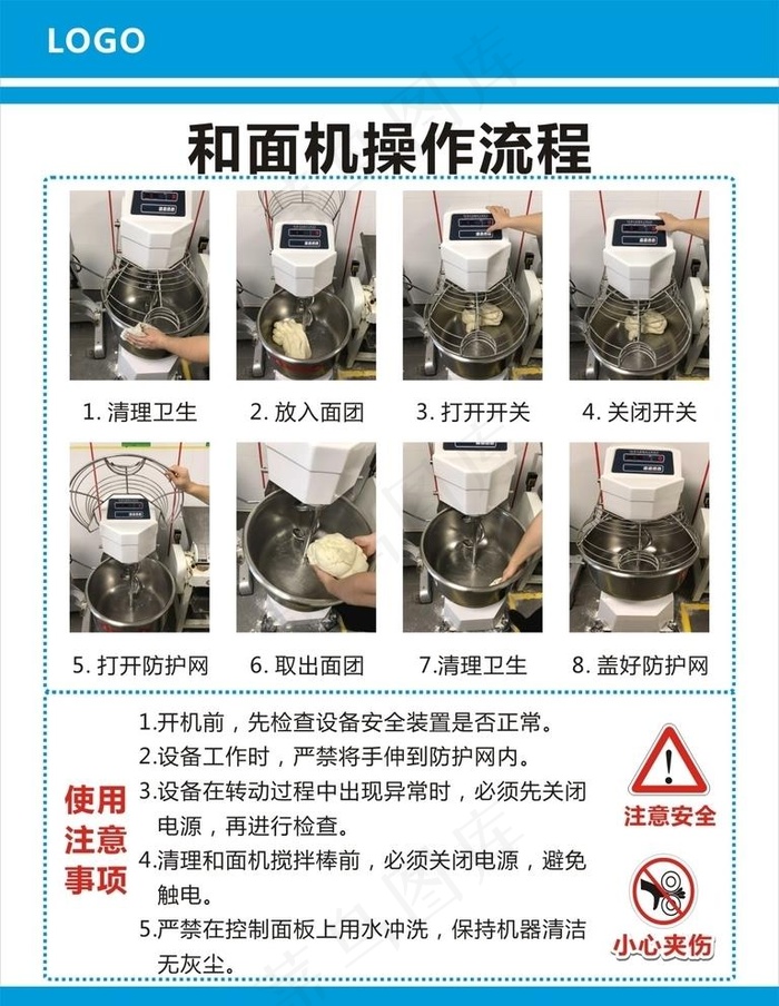 和面机操作流程图片cdr矢量模版下载