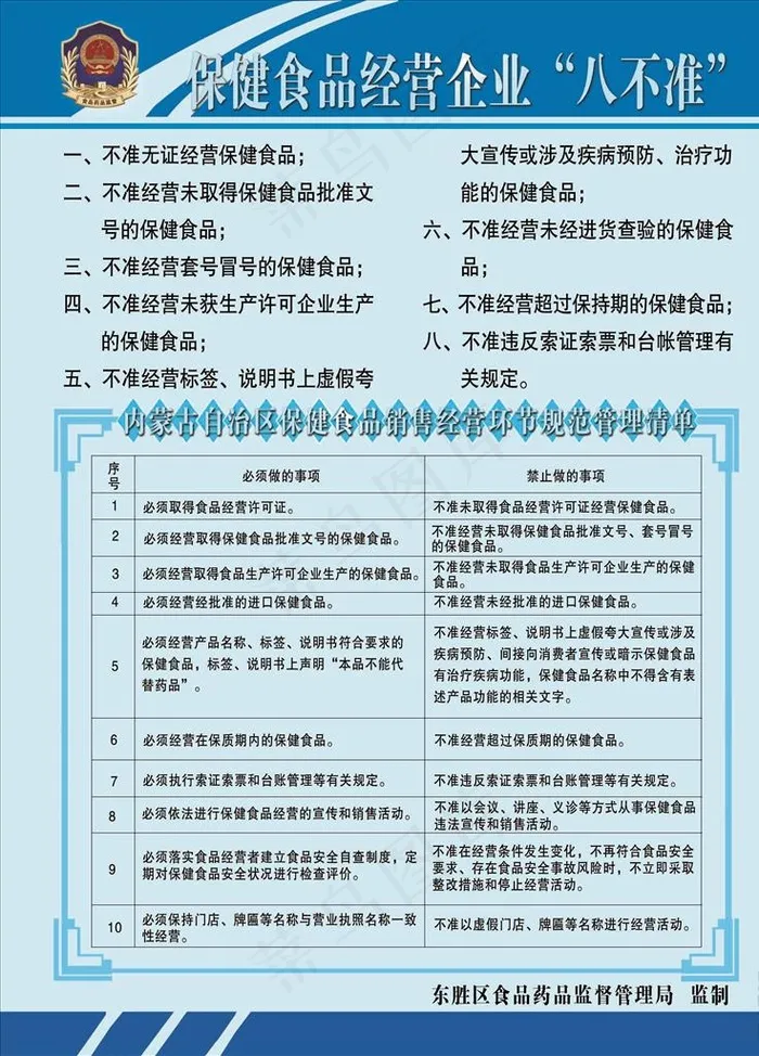保健食品经营企业“八不准”图片(2835X3780(DPI:120))psd模版下载