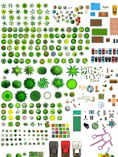 景观园林常用平面素材库图片