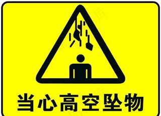 高空坠物警示牌图片