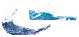 白色浪花蓝色海浪图片