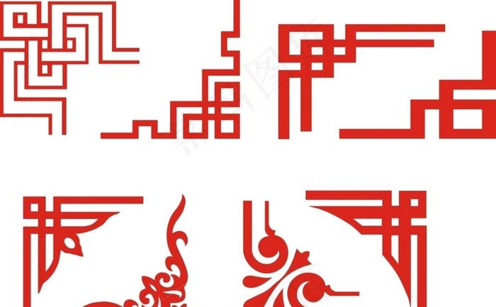 边角角花图片cdr矢量模版下载