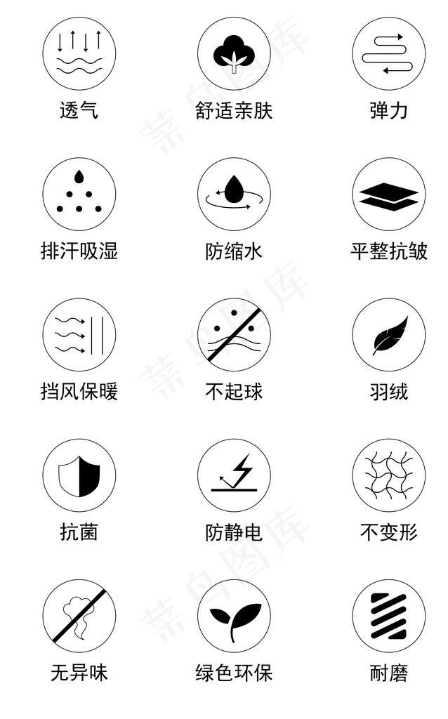 服饰功能图标图片(6769X10348(DPI:300))psd模版下载