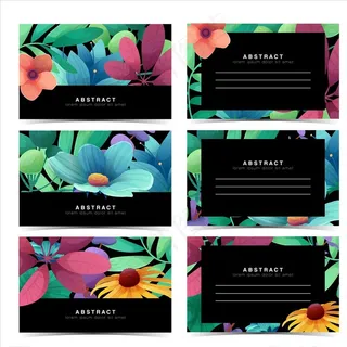 手绘树叶卡片图片