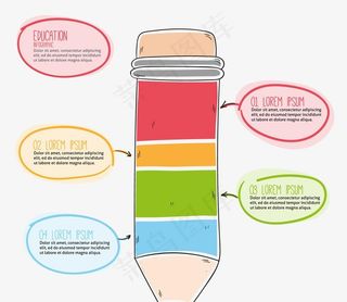 铅笔信息图图片