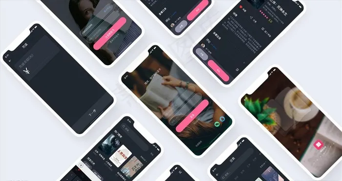 手机UI展示样机图片psd模版下载