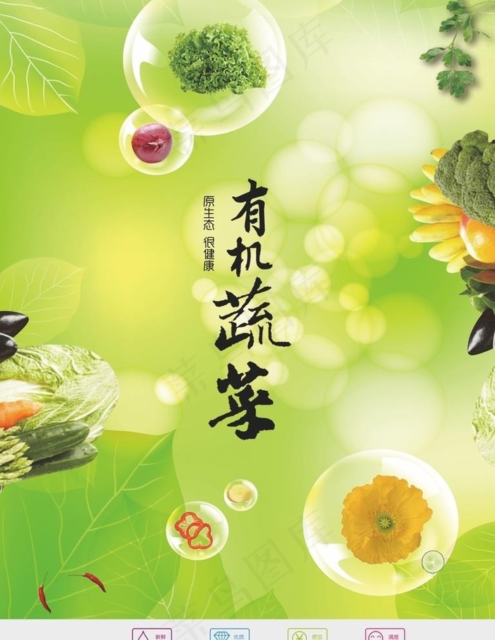 有机 蔬菜图片psd模版下载
