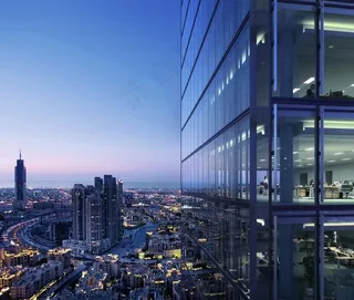 写字楼玻璃幕墙城市图片