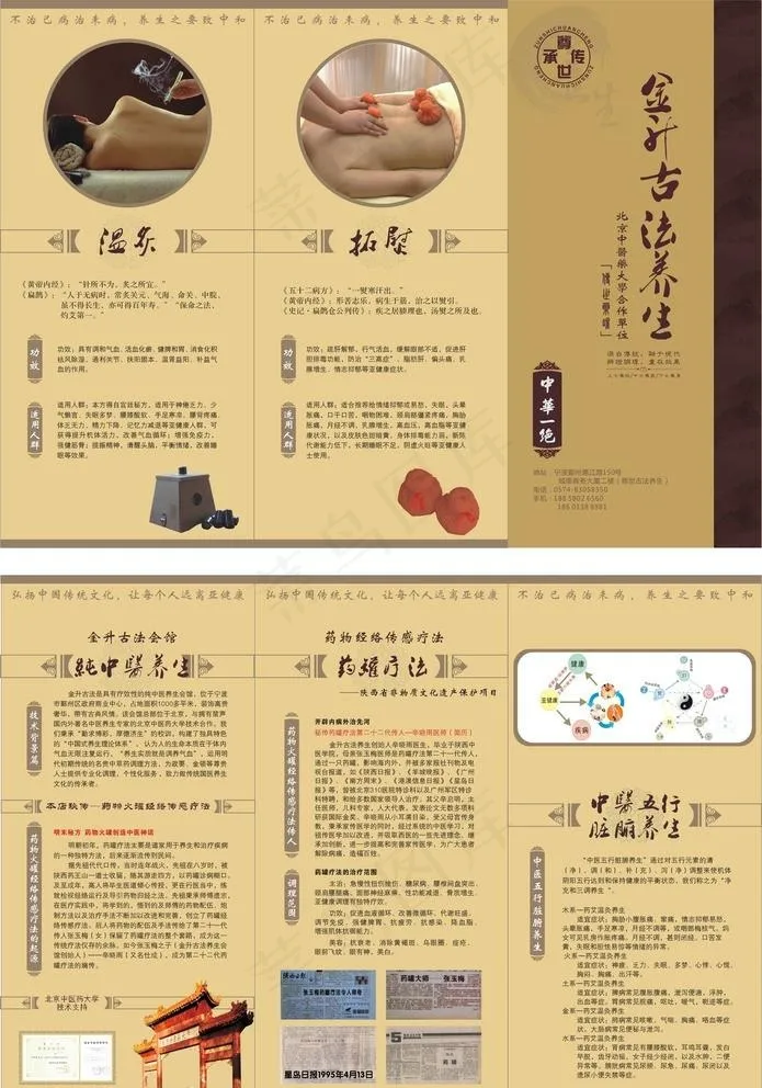 养生三折页图片