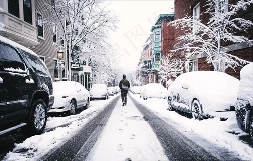 街道雪景图片 街道雪景图片