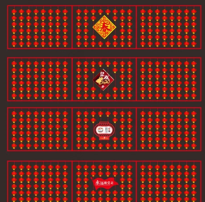 灯笼墙图片cdr矢量模版下载