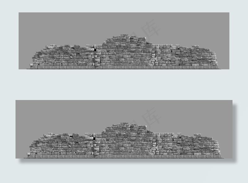 斑驳石墙石块效果图图片(4820X1450(DPI:72))psd模版下载