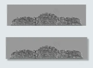 斑驳石墙石块效果图图片