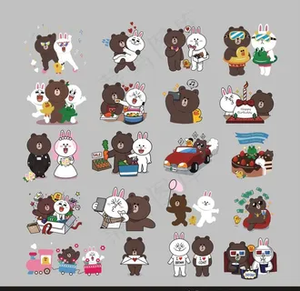 可妮兔和布朗熊图片