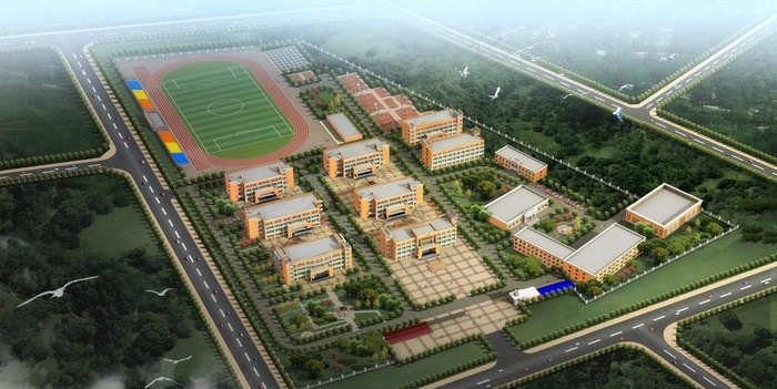 学校平面鸟瞰图图片