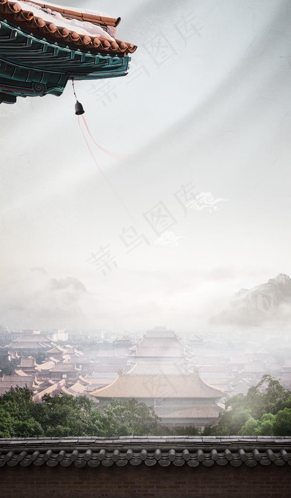 山水背景图片(1654X2682(DPI:150))psd模版下载