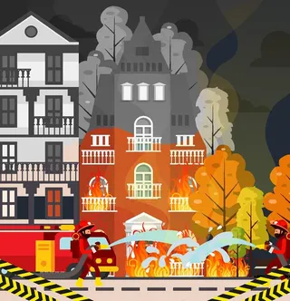 消防救援矢量素材图片