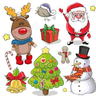 卡通圣诞节元素图片