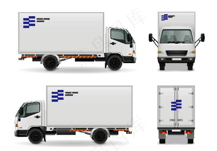 小货车矢量图图片