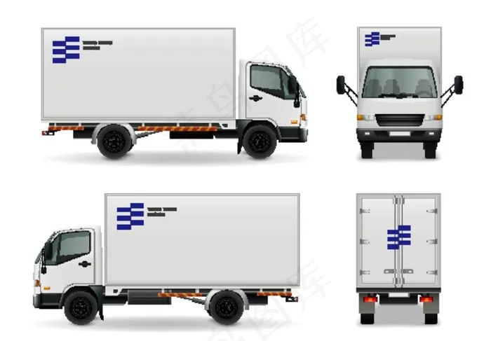 小货车矢量图图片ai矢量模版下载