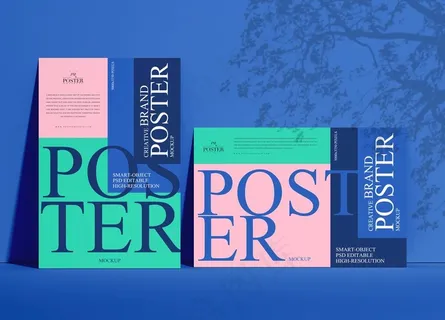 创意品牌海报样机源文件图片