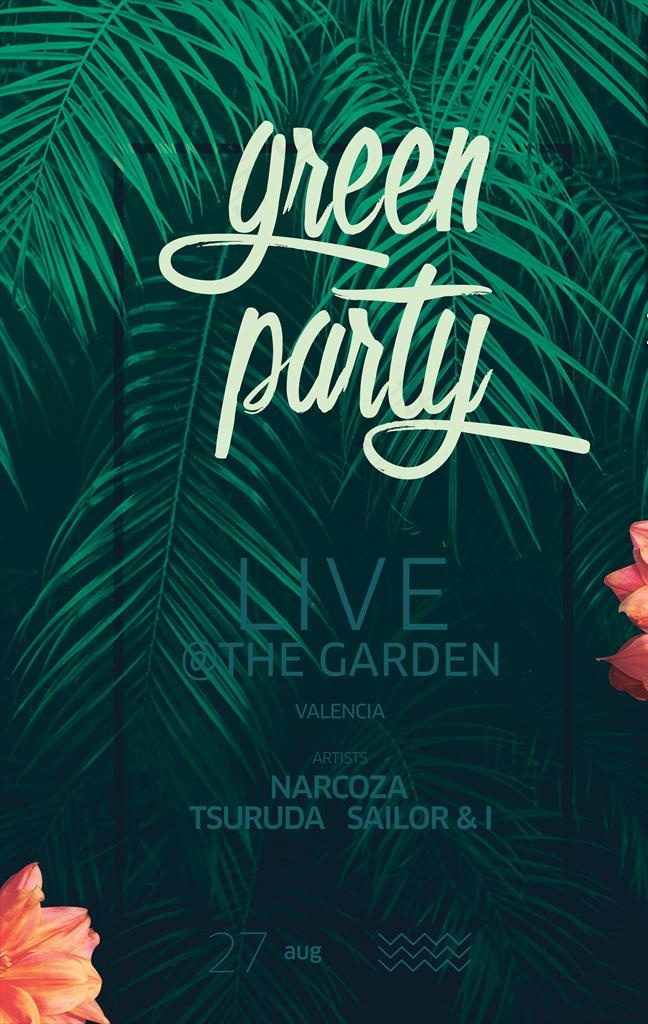 热带树叶花朵背景海报图片