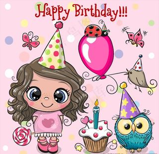 手绘可爱女孩图片