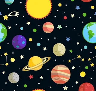 卡通太空星球图片