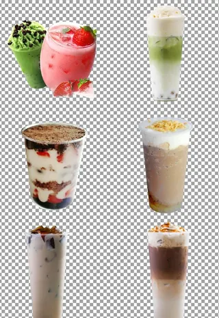现做奶茶冷饮图片