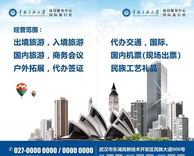 中南民族大学旅游海报图片