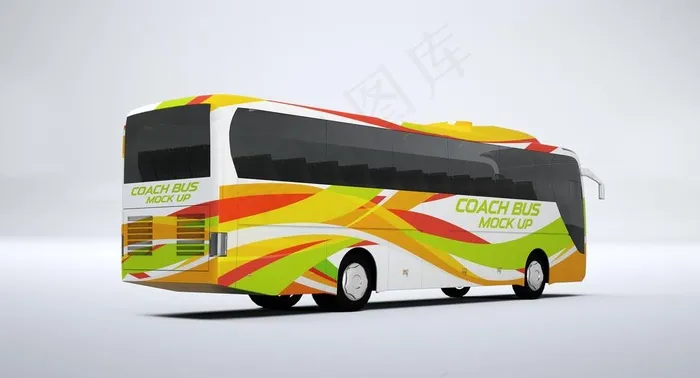 公交车样机图片(3500X2000(DPI:72))psd模版下载