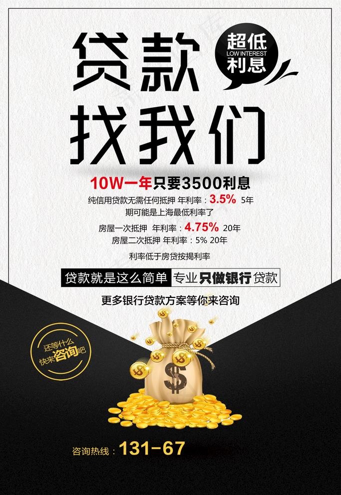 贷款彩页图片(3543X5315(DPI:150))psd模版下载