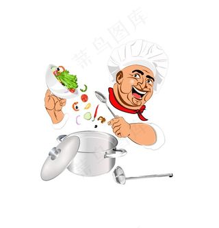 做饭的厨师卡通素材设计图片