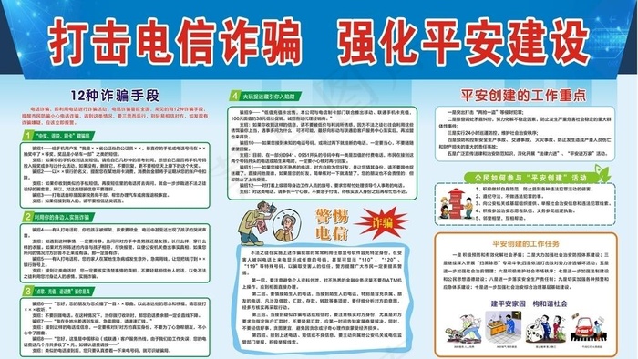 打击电信诈骗   强化平安建设图片cdr矢量模版下载