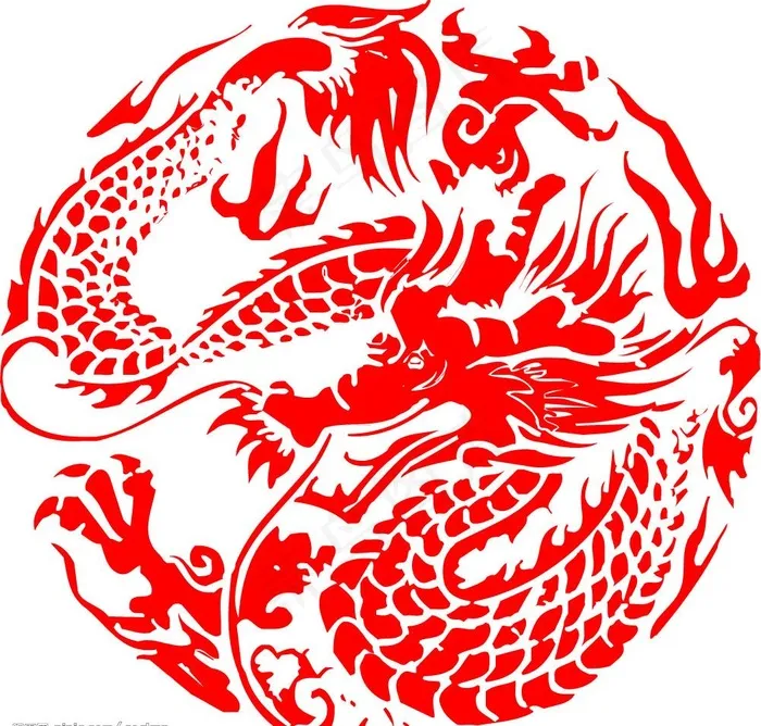 龙纹092图片ai矢量模版下载