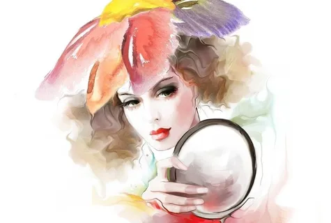 手绘女孩头像图片