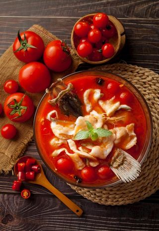 番茄酸汤鱼图片