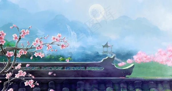 大气国潮风景画图片