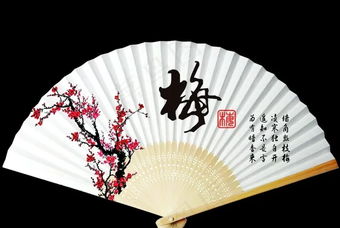 中国风扇子图片(12992X9114(DPI:300))psd模版下载