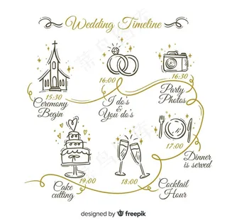 手绘婚礼流程图片