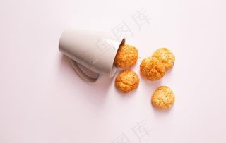 泡芙奶油泡芙烘焙图片