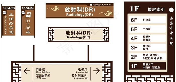 中医院标识牌图片cdr矢量模版下载