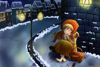 卖火柴的小女孩图片