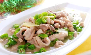 青椒焖肚条图片