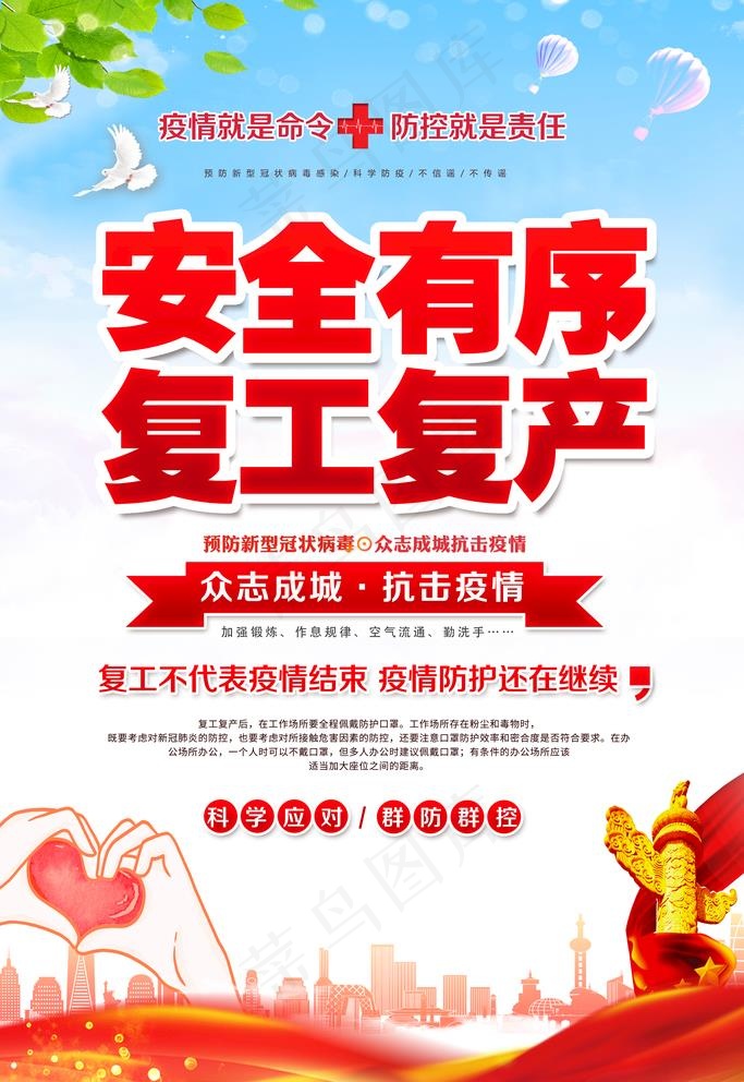 复工复产图片(3543X5315(DPI:300))psd模版下载