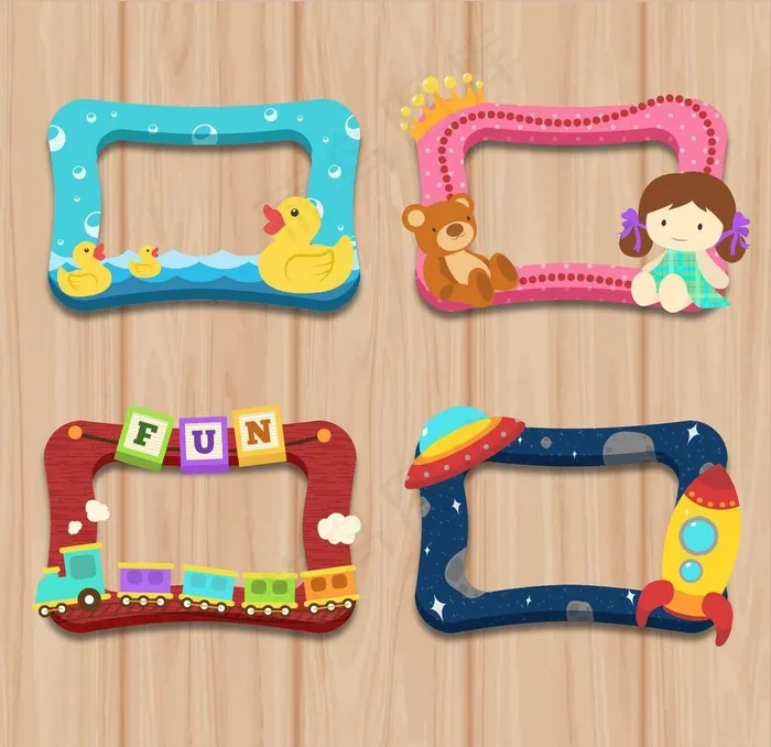 多彩的儿童相框图片